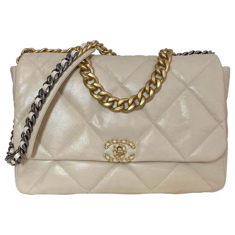 white chanel 19 flap|chanel 19 dark beige.